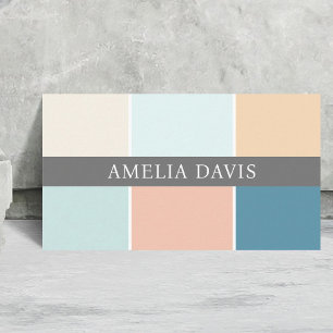 Elegant Pastel Palette Colours Pattern Business Card