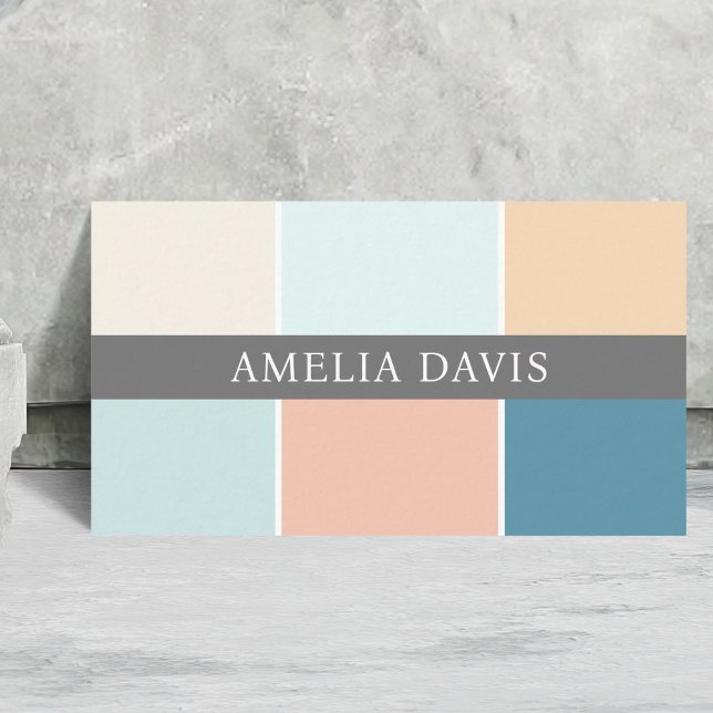 Elegant Pastel Palette Colours Pattern Business Card (Creator Uploaded)
