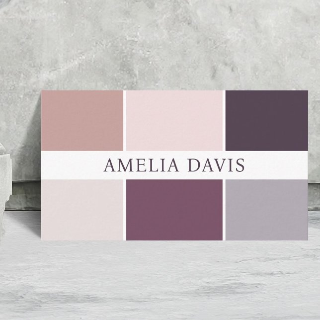 Elegant Pastel Palette Colours Pattern Business Card (Creator Uploaded)