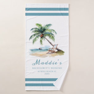 Elegant Pastel Personalised Bachelorette Weekend Bath Towel