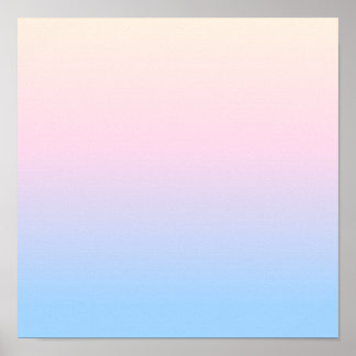 elegant pastel pink blue bright gradient colours poster