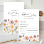 Elegant Pastel Pink Bohemian Advice & Wises<br><div class="desc">Elegant Dusty Blue Winter Foliage Advice Card.
Personalise with the bride to be's name and date of shower. 
For further customisation,  please click the "customise further" link. If you need help,  contact me please.</div>