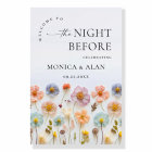 Elegant Pastel Pink Boho Flowers Rehearsal Dinner