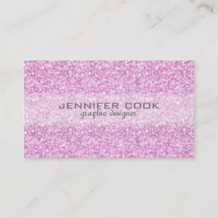 Elegant Pastel Pink Glitter & Sparkles Business Card