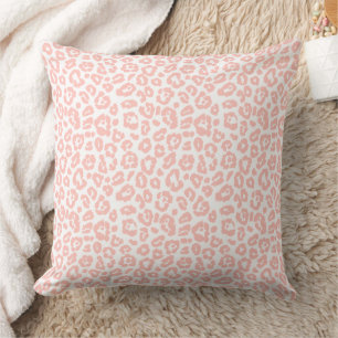 Elegant Pastel Pink Leopard Print Pattern Cushion