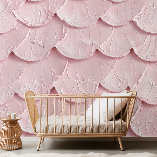 Elegant Pastel Pink Mermaid Skin Scalloped Wallpaper (Creator Uploaded)