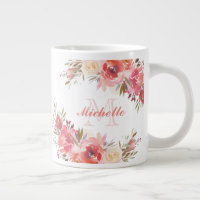 Elegant Pastel Pink Peach Rose Floral Name
