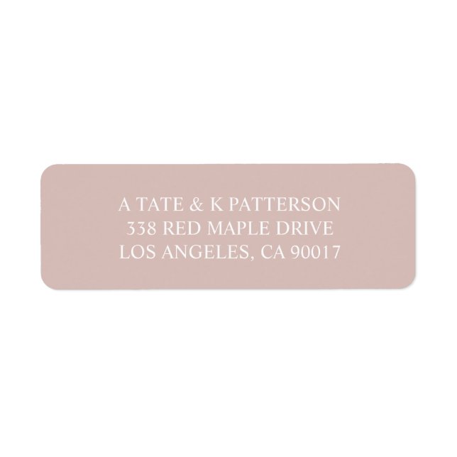 Elegant pastel pink return address labels (Front)