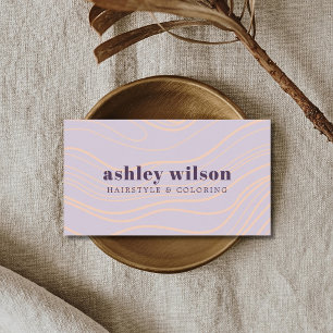 Elegant Pastel Purple Bold Beauty Salon Business Card