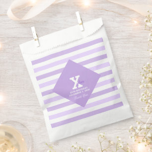 Elegant Pastel Purple Stripes Favour Bags