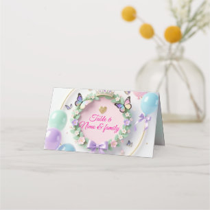 Elegant Pastel Quinceañera Place Cards