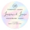 Elegant pastel rainbow round product label
