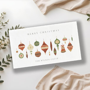 ELEGANT PASTEL RED GREEN STAR CHIRSTMAS ORNAMENTS NAPKIN