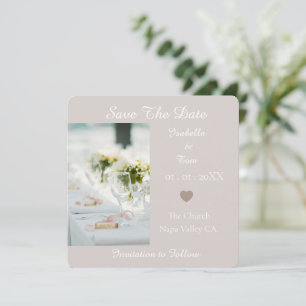 Elegant Pastel Romantic Wedding Table Save the Date