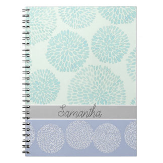 Elegant Pastel Shades of Blue Pattern Personalised Notebook