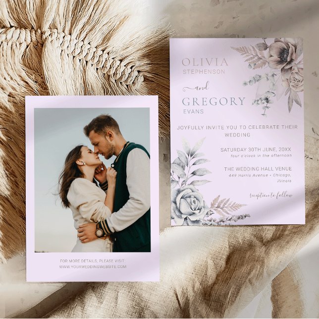 Elegant Pastel Spring Watercolor Flower Wedding  Invitation (Creator Uploaded)