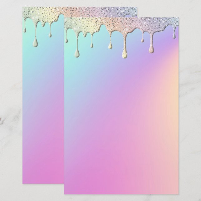 Elegant pastel stationery (Front/Back)