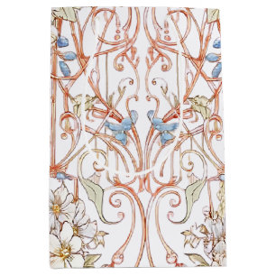 Elegant Pastel Vintage Floral Arch Wedding Medium Gift Bag