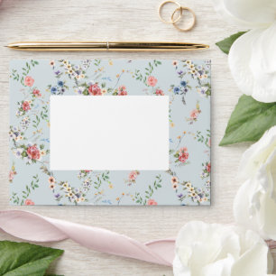 Elegant Pastel Watercolor Boho Floral  Envelope