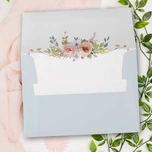 Elegant Pastel Watercolor Boho Floral  Envelope