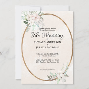 Elegant Pastel Watercolor Floral Invitation