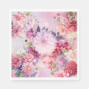 Elegant Pastel Watercolor Floral Napkins