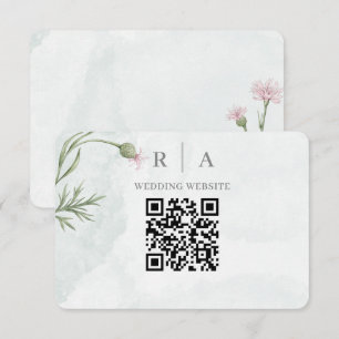 Elegant Pastel Watercolor Floral Wedding Enclosure Card