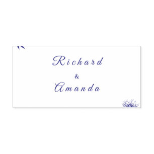 Elegant Pastel Watercolor Floral Wedding Self-inking Stamp