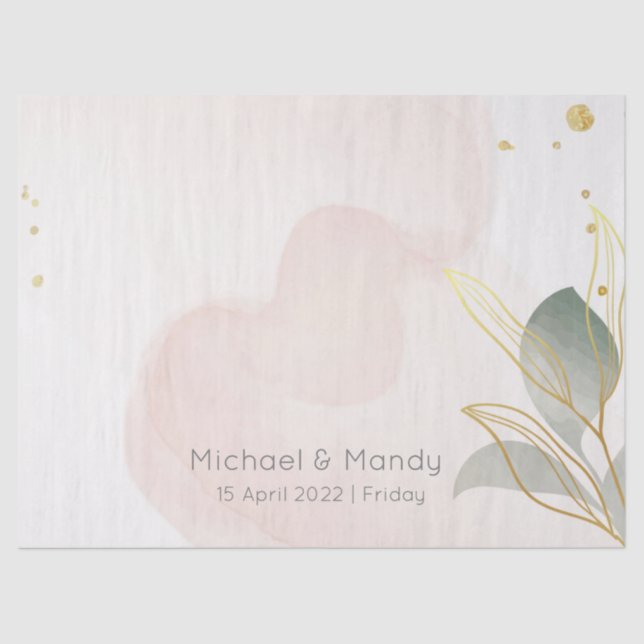 Elegant pastel watercolor tissue paper (Front)
