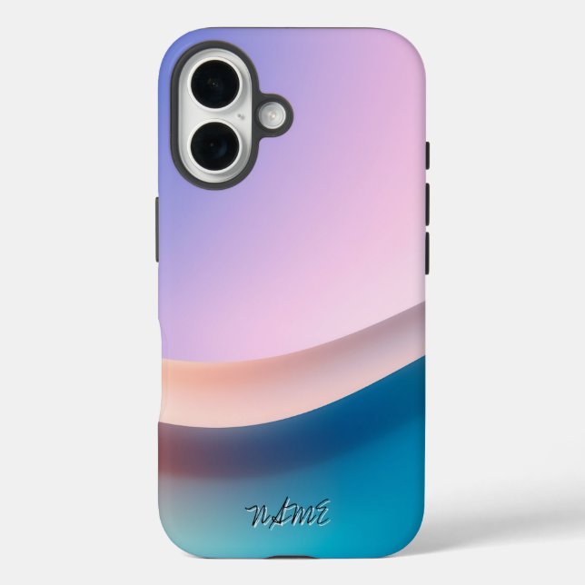 Elegant Pastel Wave Gradient Case-Mate iPhone Case (Back)