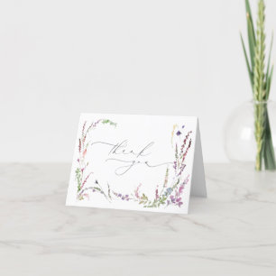 Elegant Pastel Wildflower Baby Shower Thank You Card