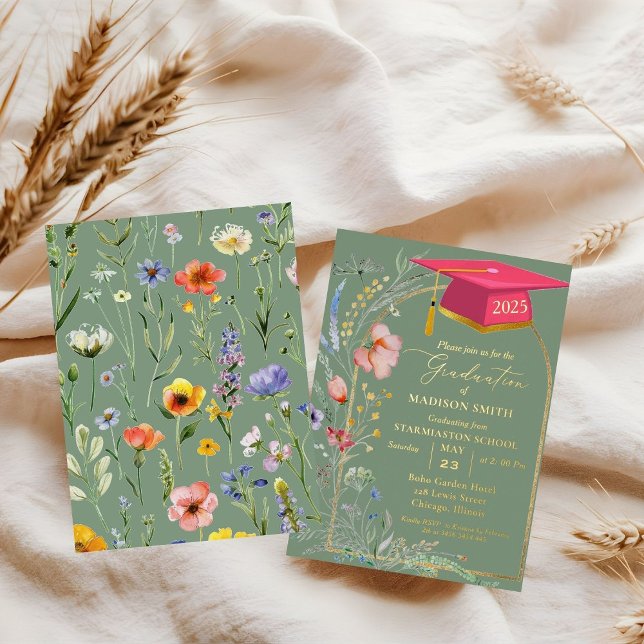 Elegant Pastel Wildflower Garden Graduation Party (Creator Uploaded)