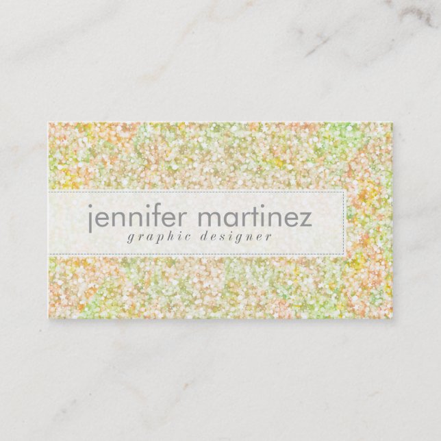 Elegant PastelTones Glitter & Sparkles- Business Card (Front)