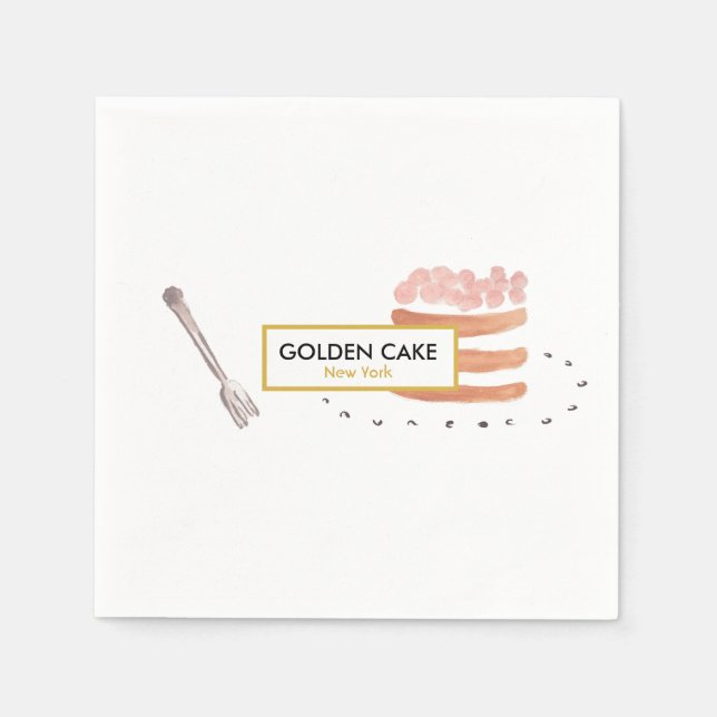 Elegant Pastry/Bakery/Cafe Napkins (Front)