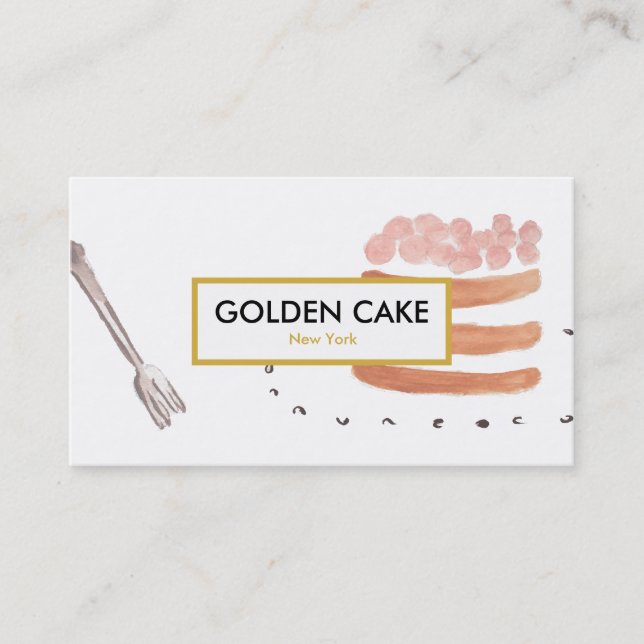 Elegant Pastry/Bakery/Dessert Business Card (Front)