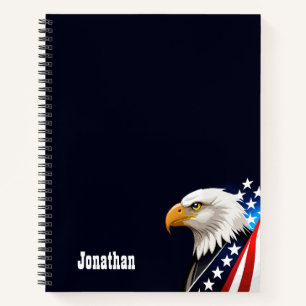 Elegant Patriotic Eagle Minimalist Notebook