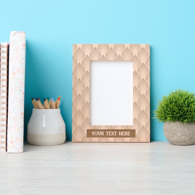 Elegant Pattern Abstract Leaf Portrait Size Etched Frames (Front)