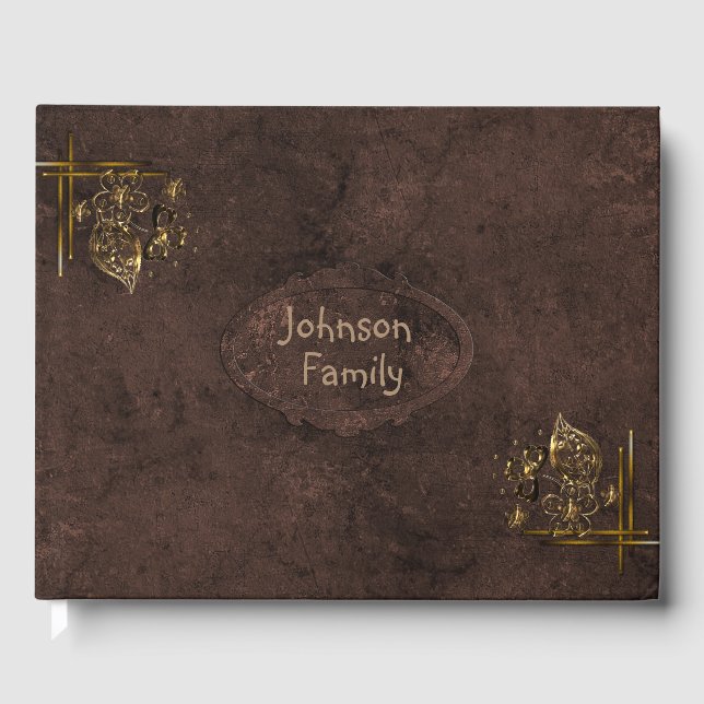 Elegant pattern created for you guest book (Front)