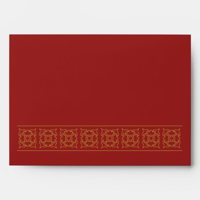 Elegant Patterned Indian Wedding Envelope (Front)