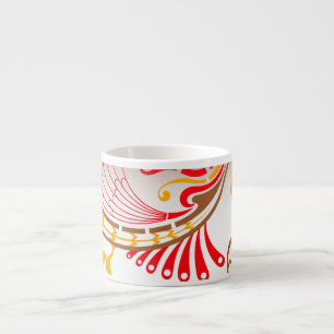 Elegant Patterned Porcelain Espresso Cup