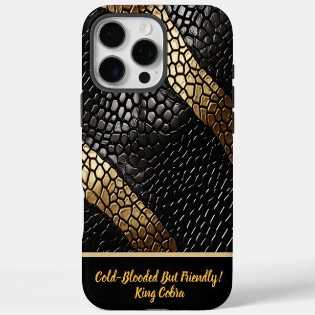 Elegant patterns of a black and gold snake skin Case-Mate iPhone case (Back)