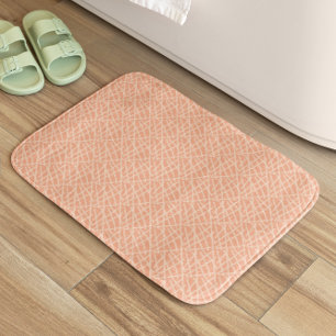 Elegant Peach Abstract  Bath Mat