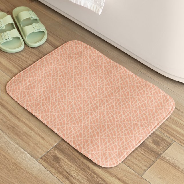 Elegant Peach Abstract  Bath Mat (Creator Uploaded)