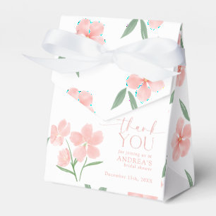 Elegant Peach Floral Bridal Shower Favour Box