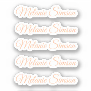 Elegant peach fuzz script personalised name