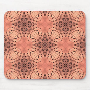 Elegant peach kaleidoscope mouse mat