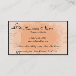 Elegant Peach Maternity Dress Business Cards