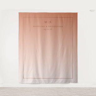 Elegant Peach Minimalist Gradient Tapestry