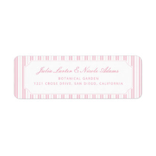 Elegant Peach Pink Striped Pattern Baby Shower
