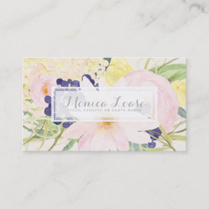 Elegant Peach Preppy Personalised Business Card